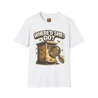 T-Shirt – „Where’d She Go?“ Königinnenloses Grafik-T-Shirt