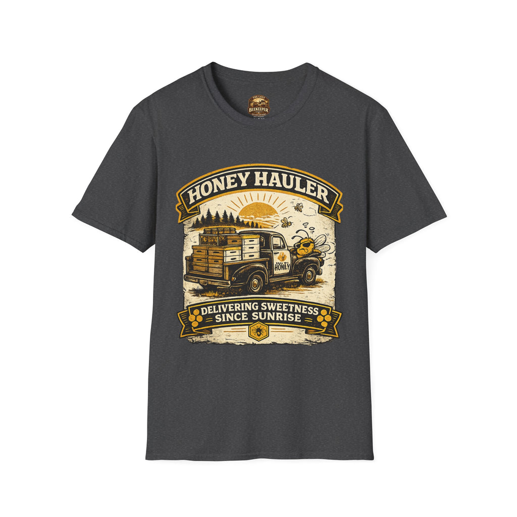 Honey Hauler T-Shirt — Vintage Bee Delivery Truck Graphic Tee