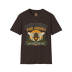 Don't Hurry The Honey T-Shirt — Retro Bienen-Grafik-T-Shirt (Gut Ding will Weile haben)