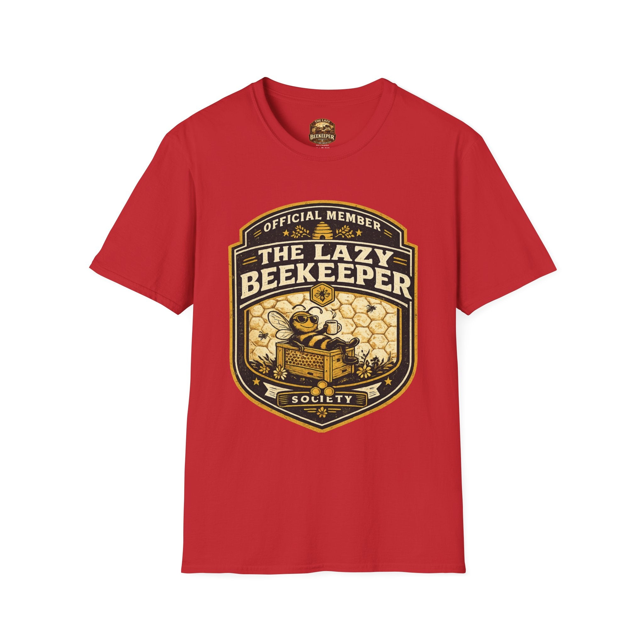 Lazy Beekeeper T-Shirt – „Offizielles Mitglied“ Honigbienen-Grafik-T-Shirt