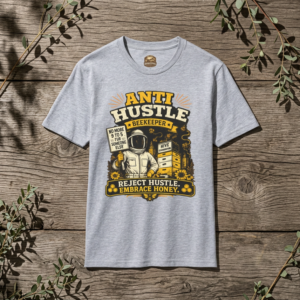 Anti-Hustle Imker T-Shirt – Schluss mit dem Stress, her mit dem Honig Grafik-T-Shirt