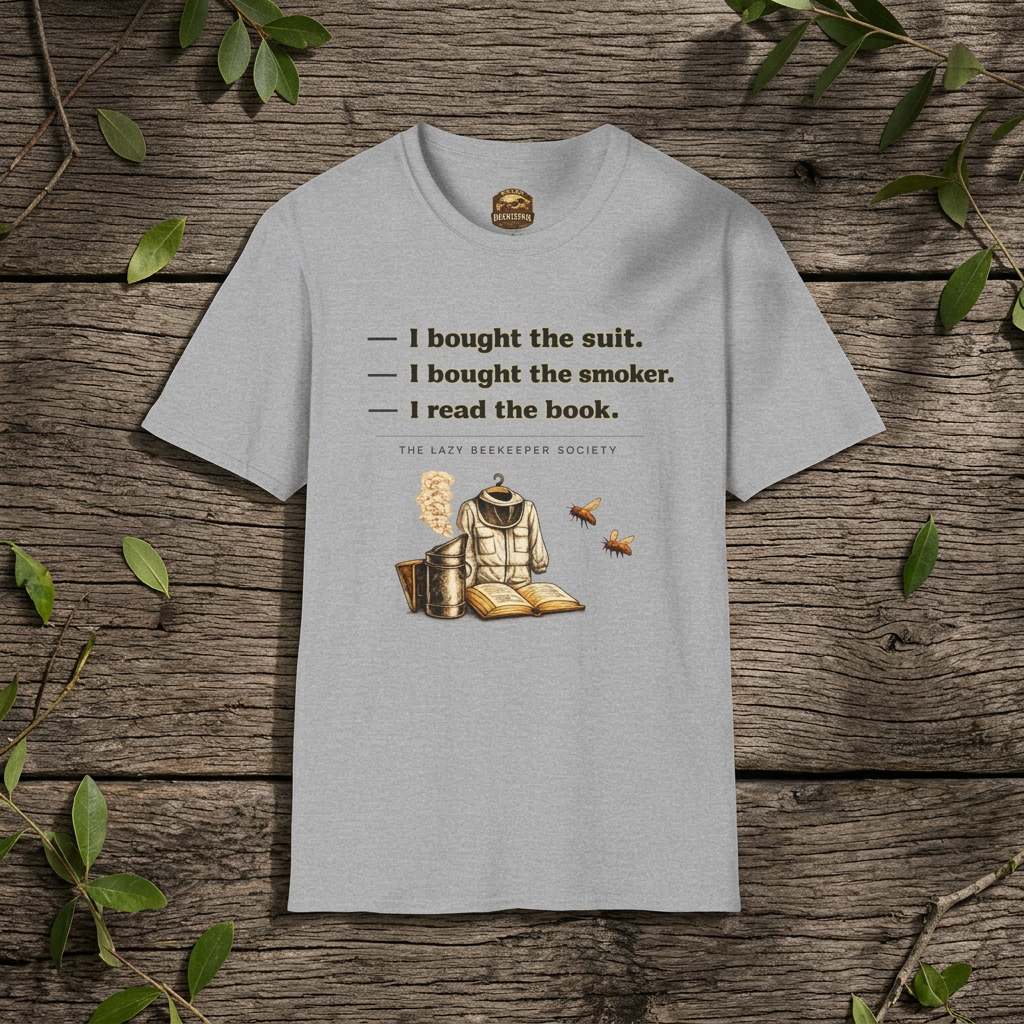 T-Shirt — Humorvolles Literatur-T-Shirt: „Ich kaufte den Anzug. Ich kaufte den Smoker. Ich las das Buch.“