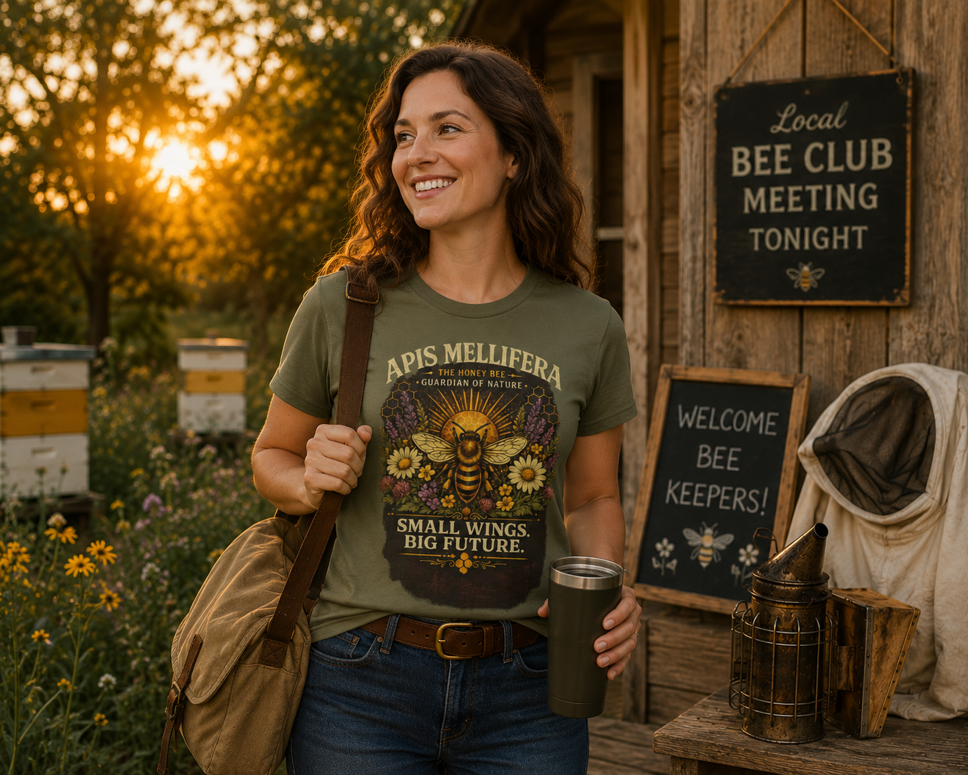 Bee Guardian T‑Shirt — "Apis Mellifera: Small Wings, Big Future" Eco Nature Tee