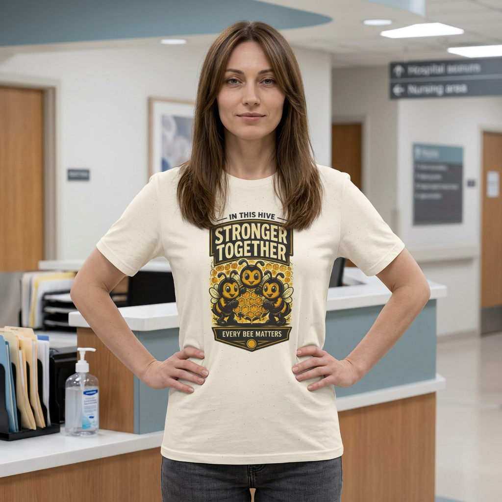 Stronger Together Bee T-Shirt — "In This Hive Every Bee Matters"