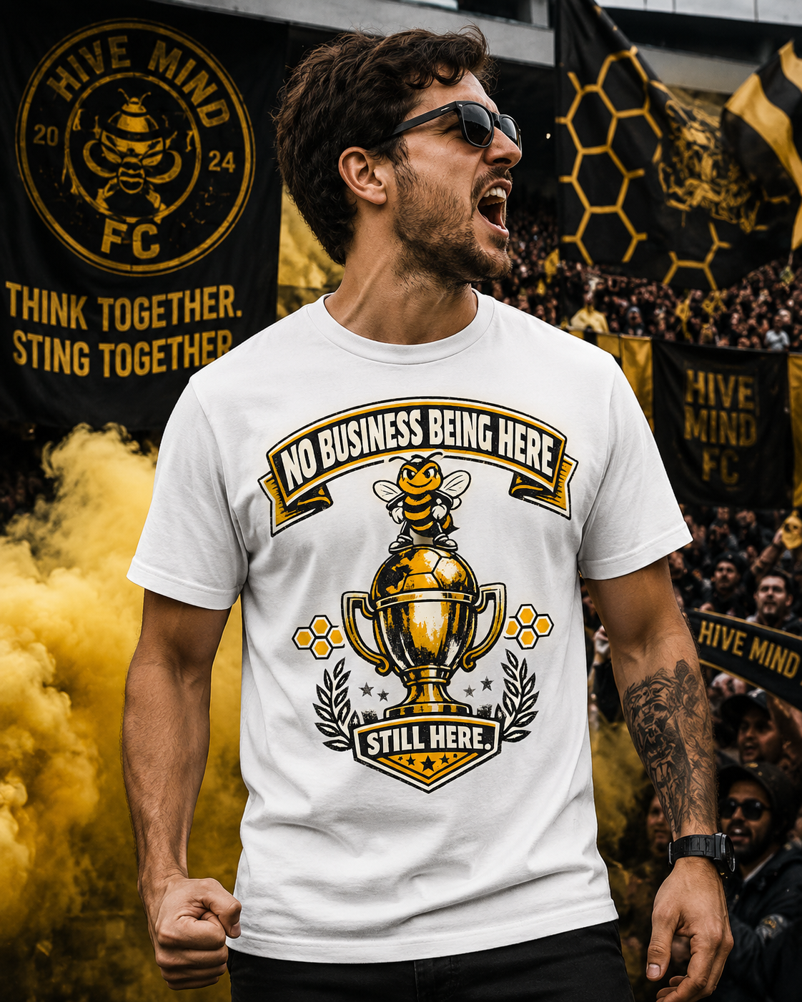 No Business Being Here T-Shirt — Bee Trophy Graphic Tee