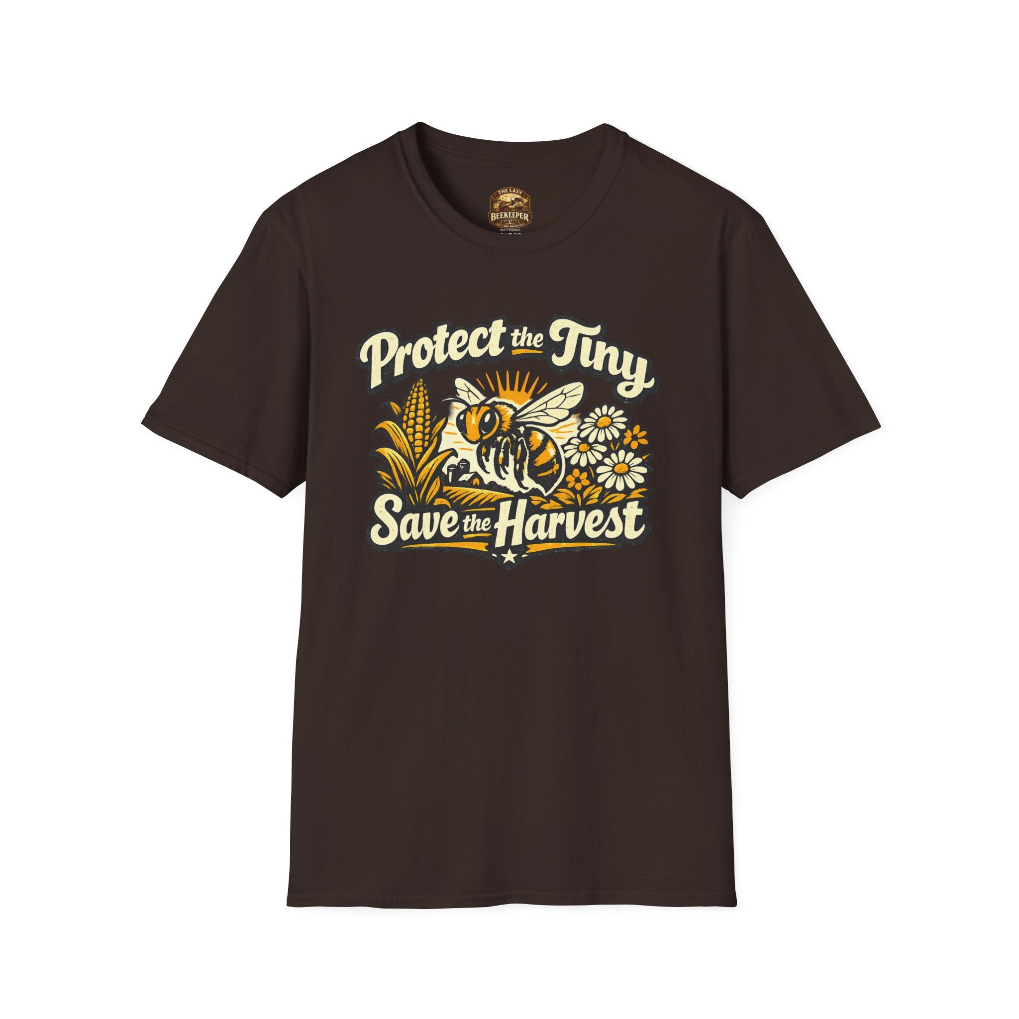Protect the Tiny Bee T-Shirt — Save the Harvest Floral Graphic Tee
