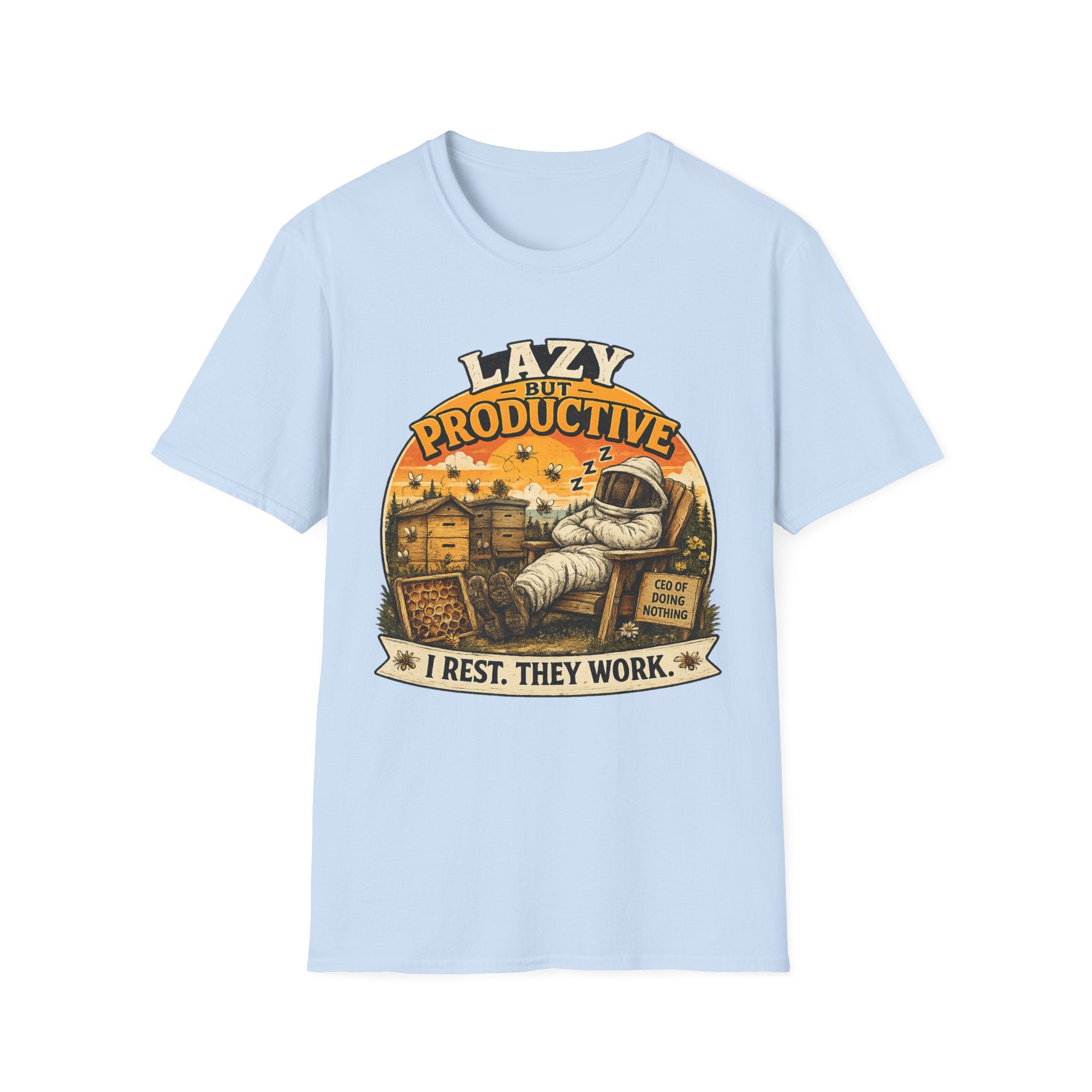 Faul, aber produktiv T-Shirt — Ich ruh' mich aus, die anderen arbeiten Retro Graphic Tee
