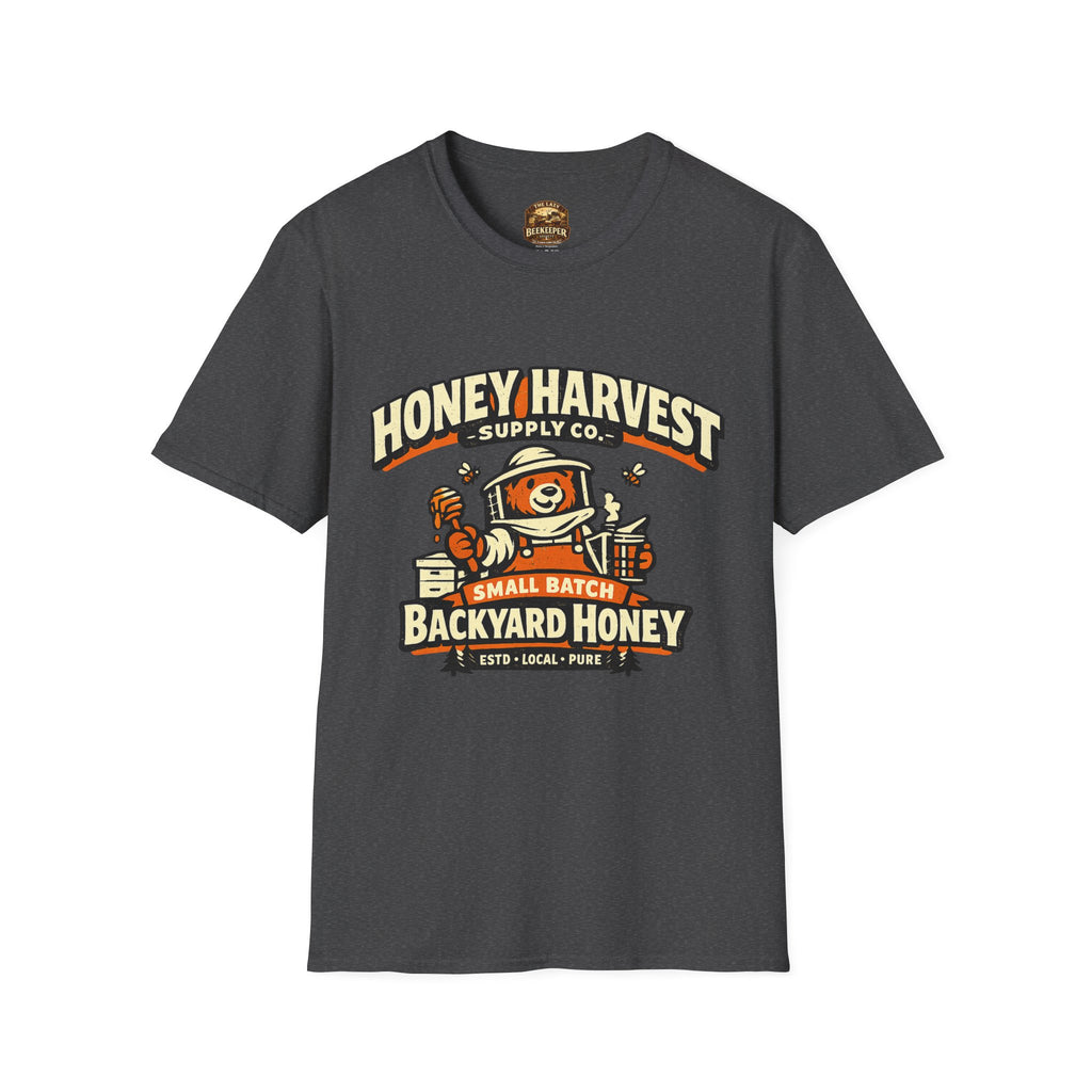 Honey Harvest Backyard Honey T‑Shirt — Beekeeper Vintage Logo Tee