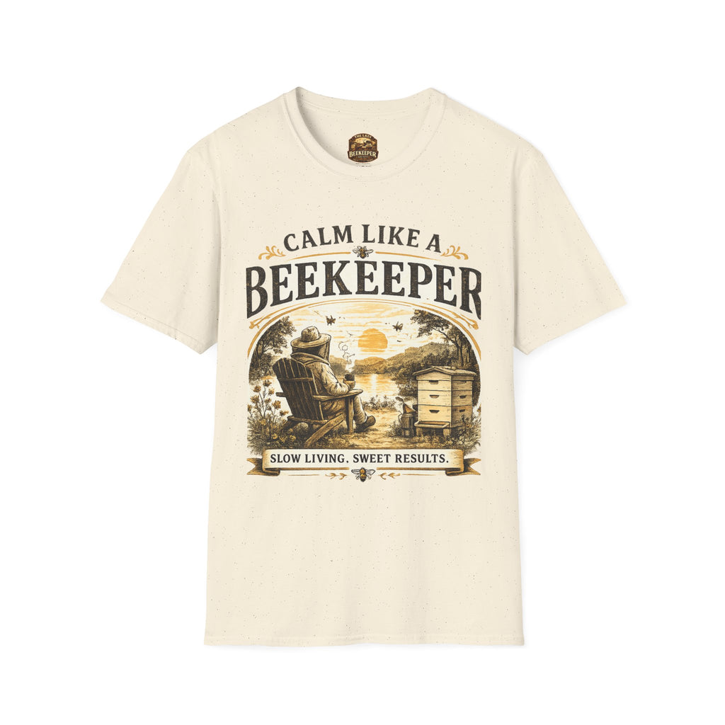 Slow Living T-Shirt — "Slow Living, Sweet Results" Rustic Sunset Graphic Tee