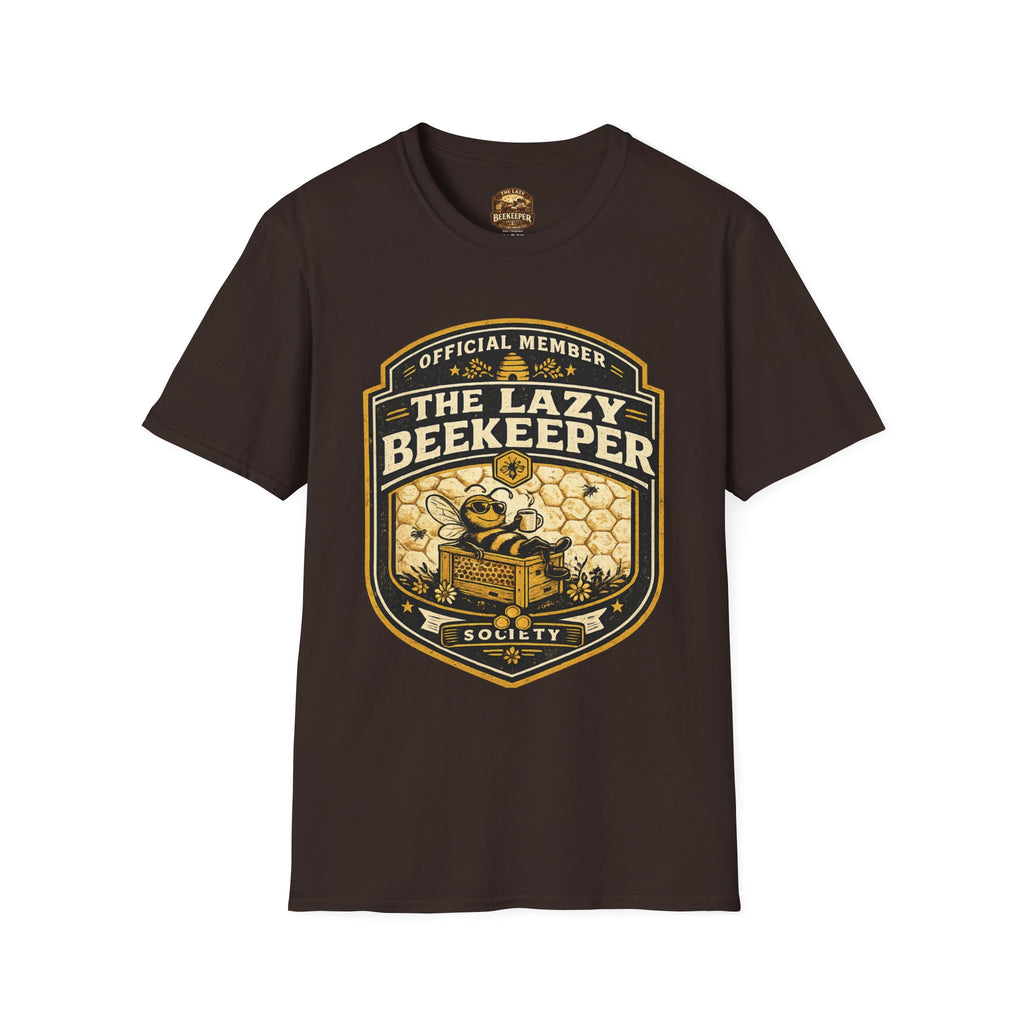 Lazy Beekeeper T-Shirt – „Offizielles Mitglied“ Honigbienen-Grafik-T-Shirt