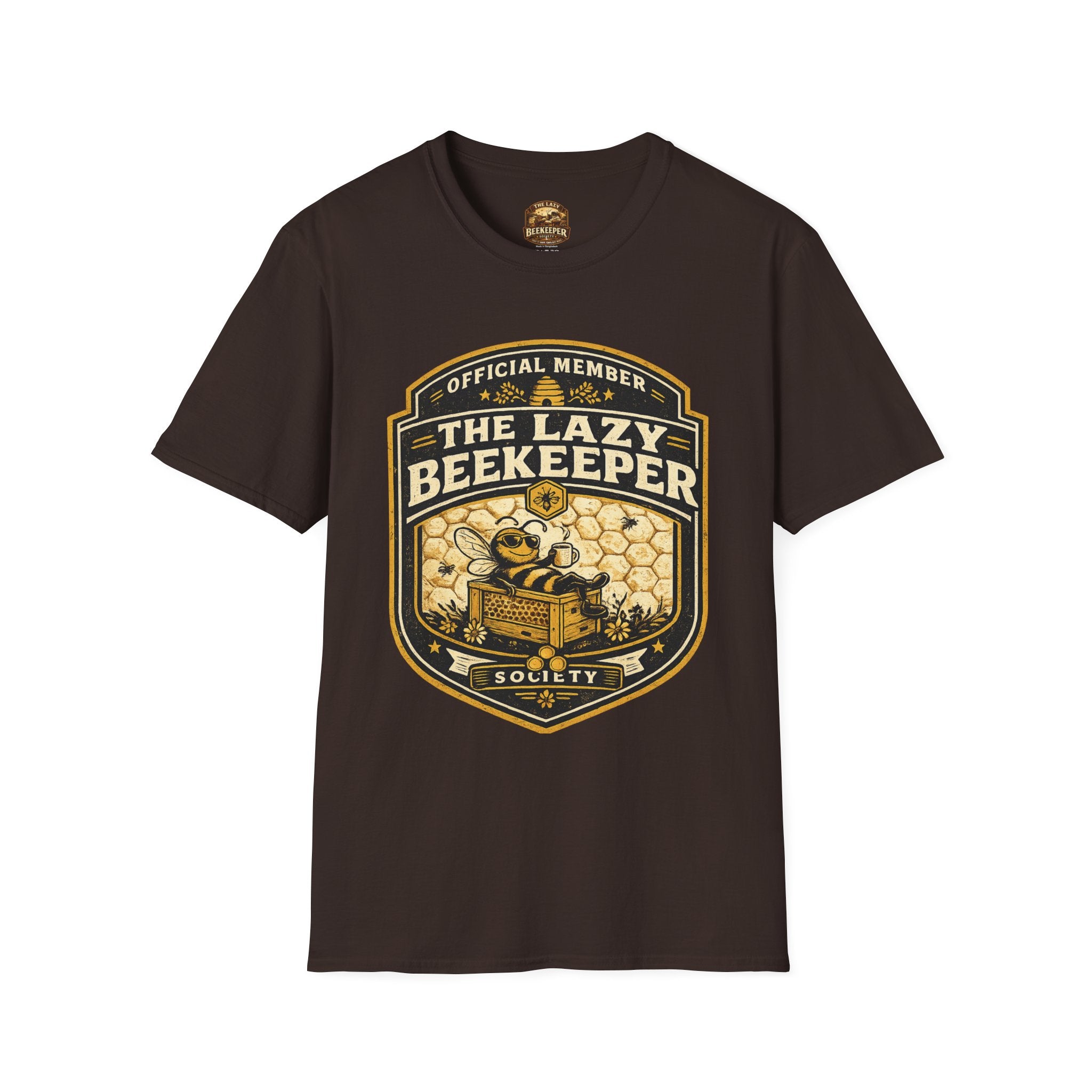 Lazy Beekeeper T-Shirt – „Offizielles Mitglied“ Honigbienen-Grafik-T-Shirt