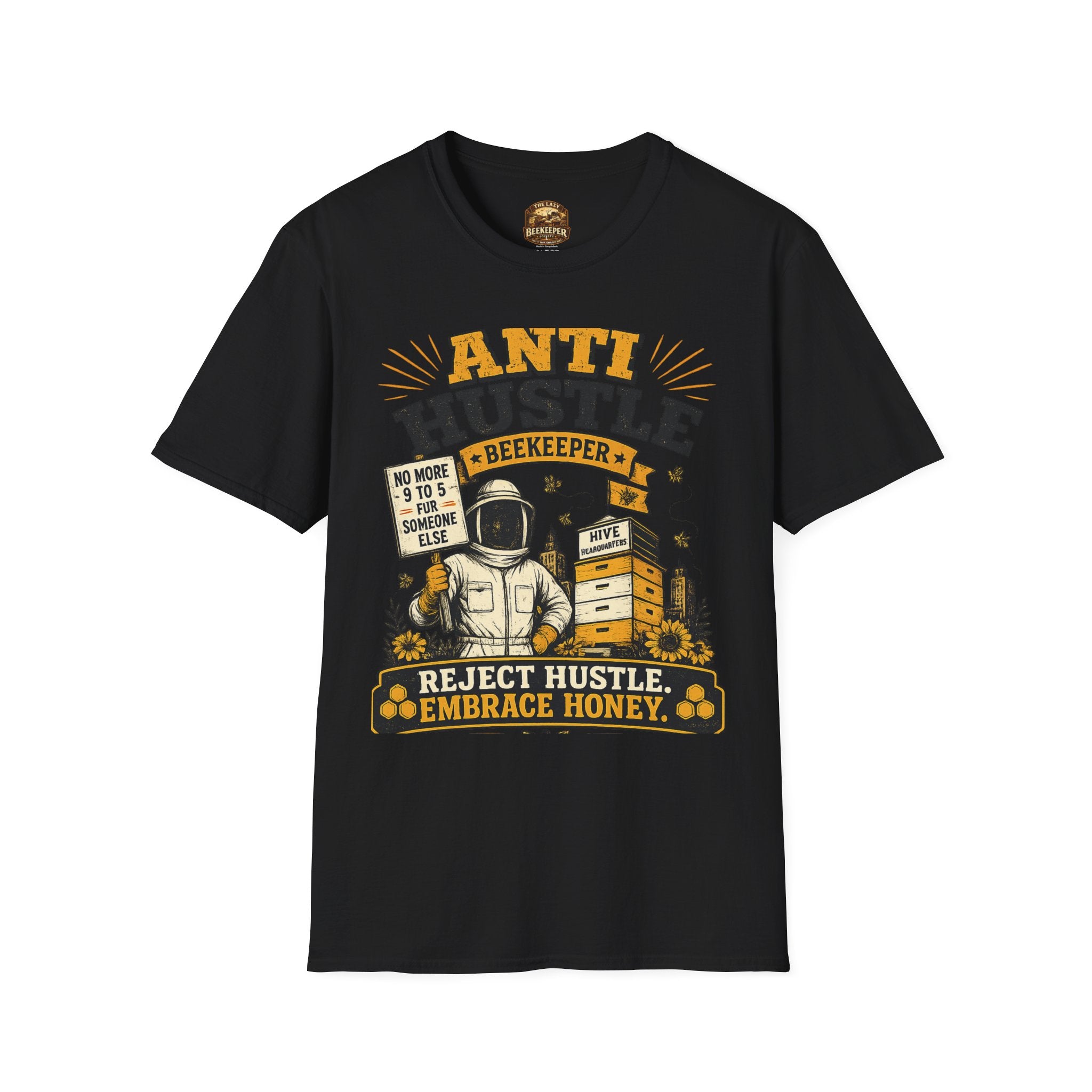 Beekeeper T-Shirt — “Anti Hustle” Embrace Honey Vintage Graphic Tee