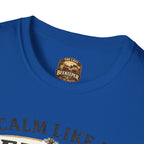 Slow Living T-Shirt — "Slow Living, Sweet Results" Rustic Sunset Graphic Tee