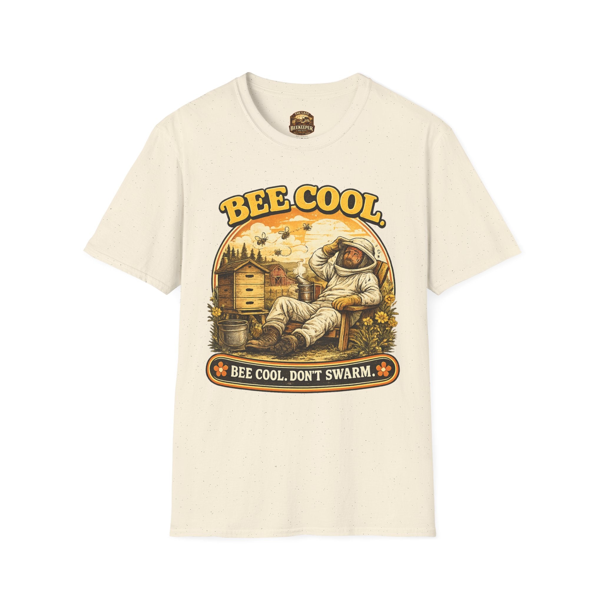 Bee Cool T-Shirt — Retro 'Bee Cool, Don't Swarm' Graphic Tee