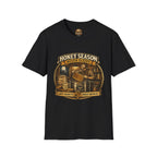 Honey Season Never Sleeps T-Shirt — Beekeeper Vintage Graphic Tee