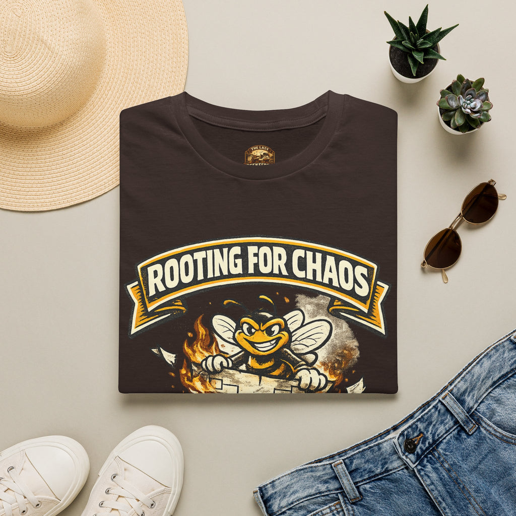 T-Shirt — "Rooting for Chaos" Bee Graphic Tee (That the Bracket Burn)
