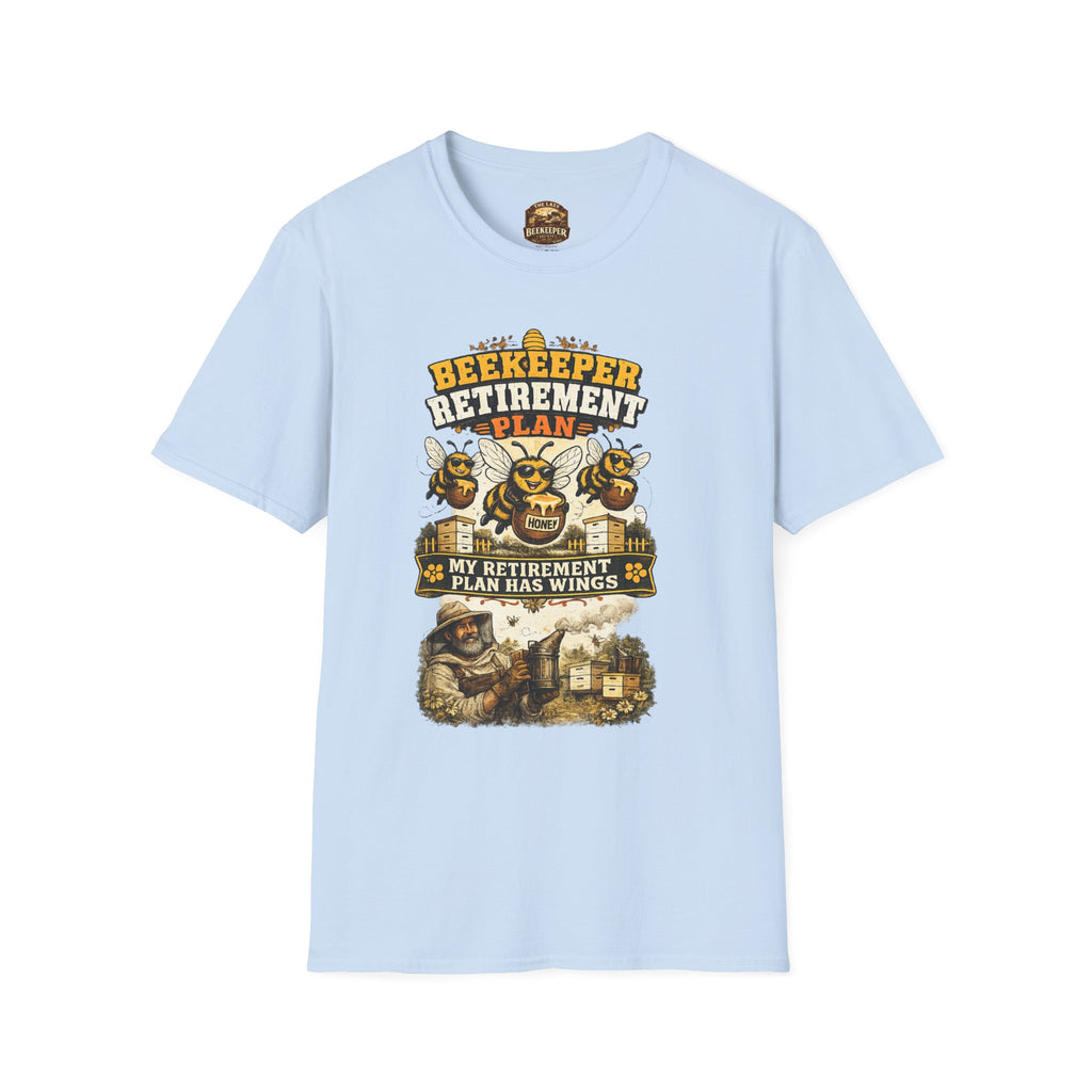 Imker T-Shirt — "Mein Rentenplan hat Flügel" Vintage Honigzucht T-Shirt