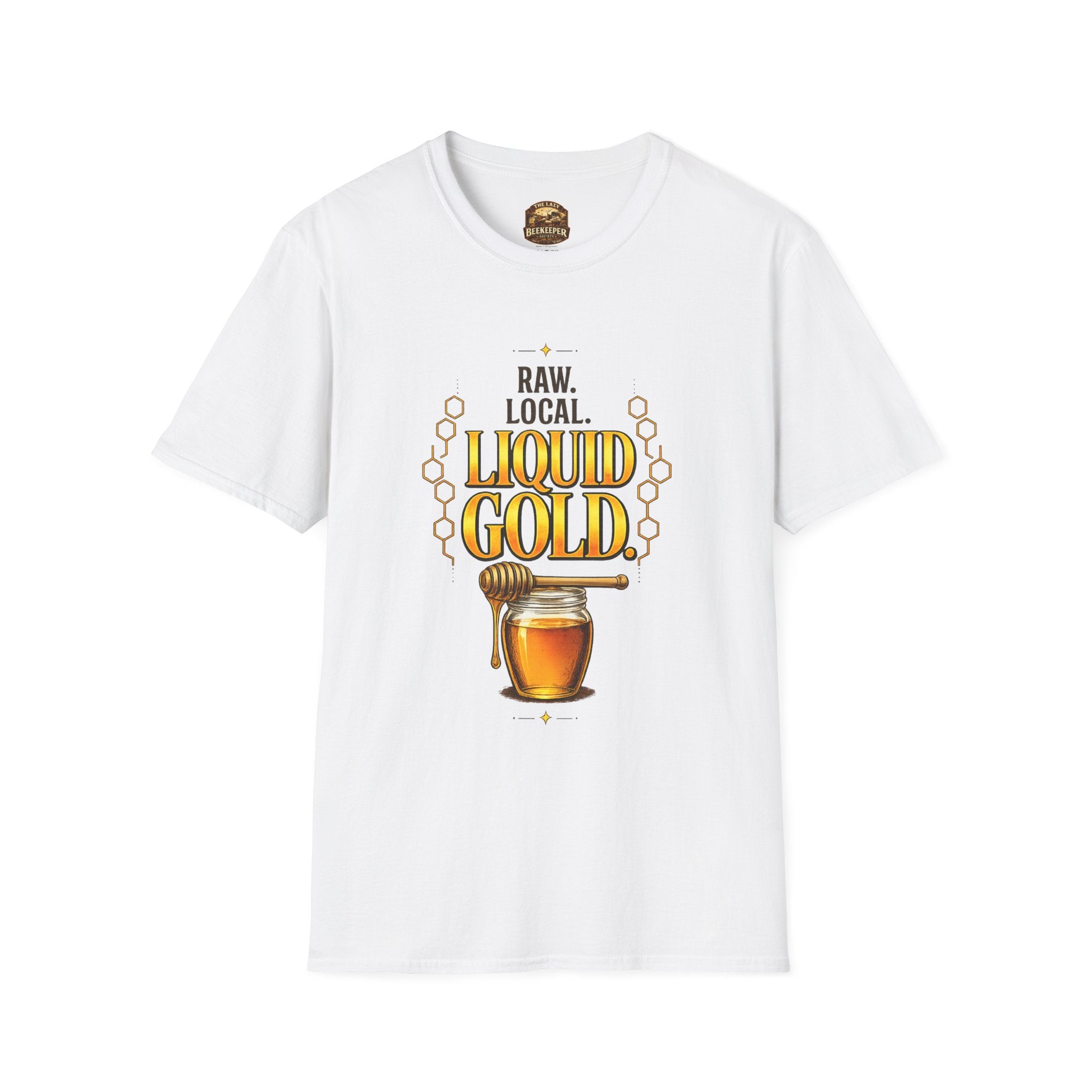 T-Shirt "Flüssiges Gold" – Grafik-T-Shirt "Roher Honig aus der Region"