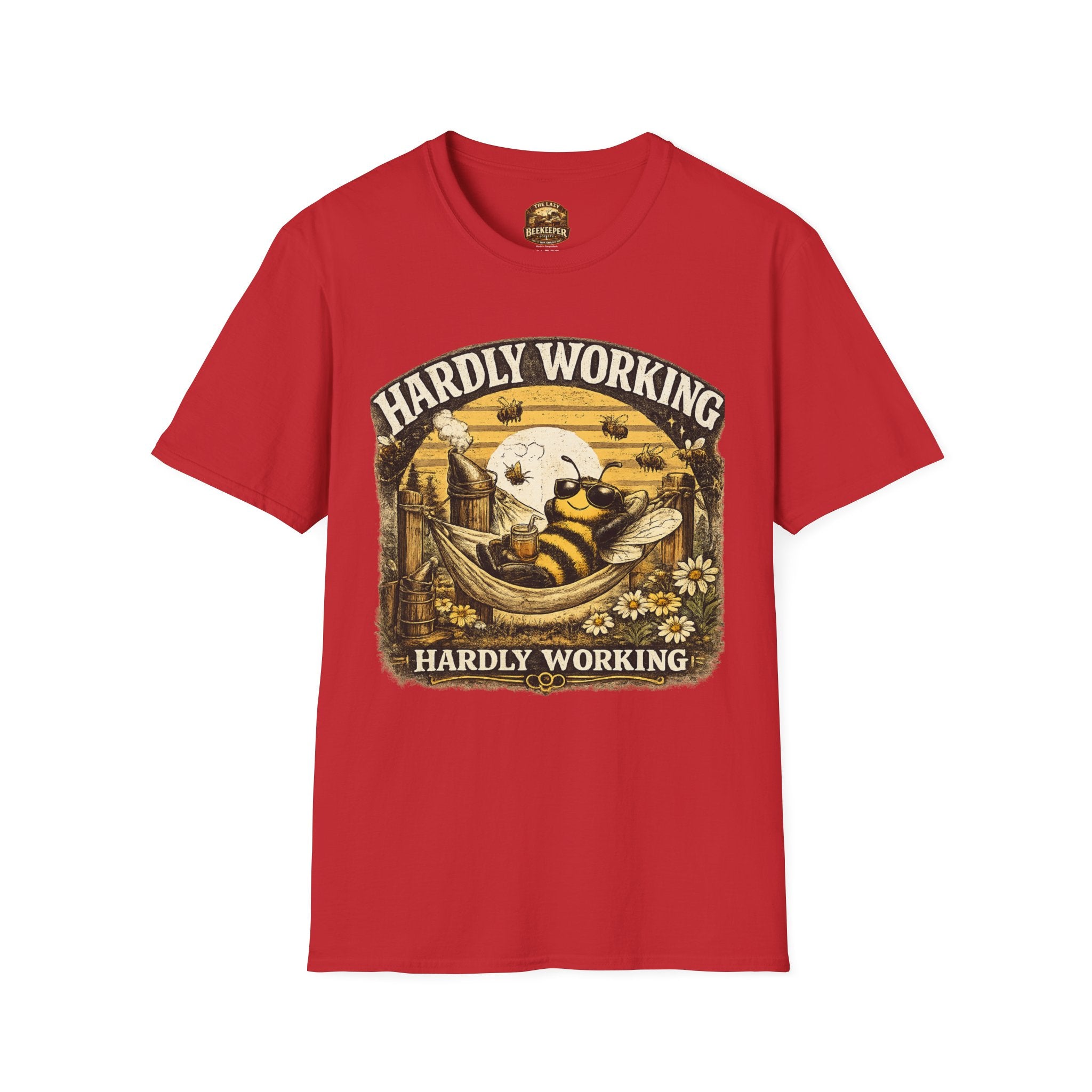Hardly Working Bee T-Shirt — Vintage Bee Graphic Tee