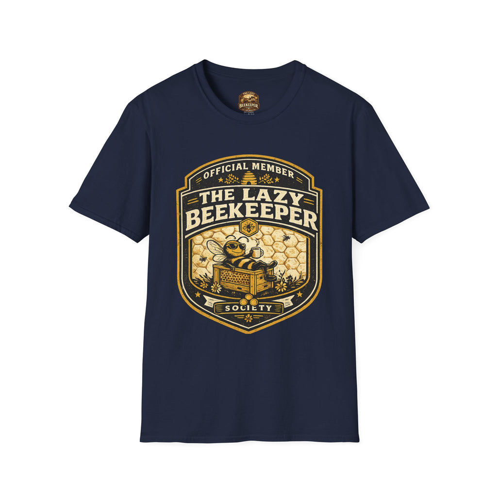 Lazy Beekeeper T-Shirt – „Offizielles Mitglied“ Honigbienen-Grafik-T-Shirt