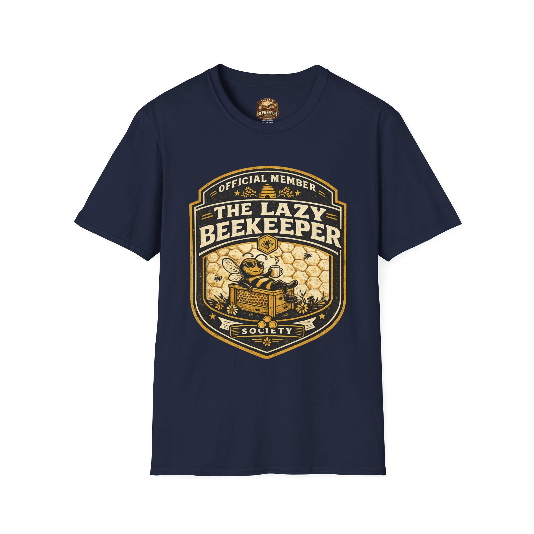 Lazy Beekeeper T-Shirt – „Offizielles Mitglied“ Honigbienen-Grafik-T-Shirt