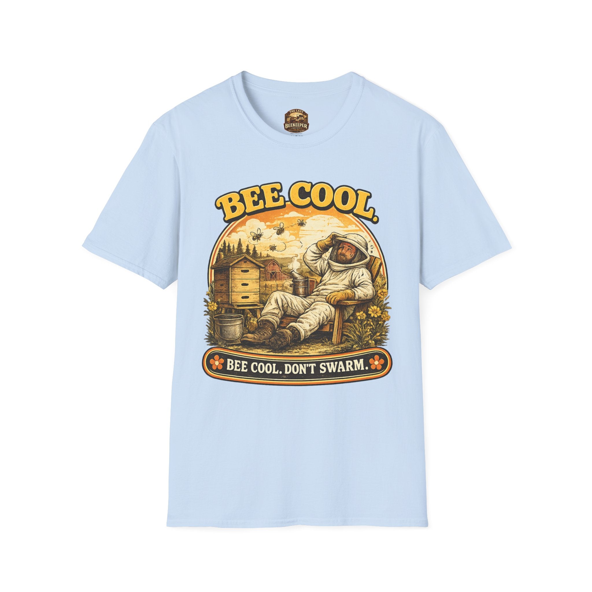Bee Cool T-Shirt — Retro 'Bee Cool, Don't Swarm' Graphic Tee