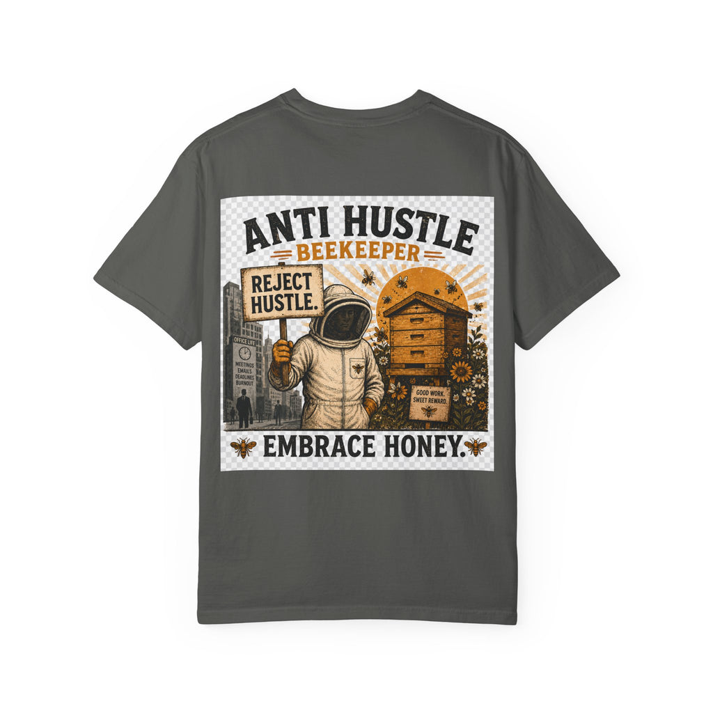 Bienenclub T-Shirt – Anpassbares „Support Your Local“ & Anti-Hustle Imker-Design