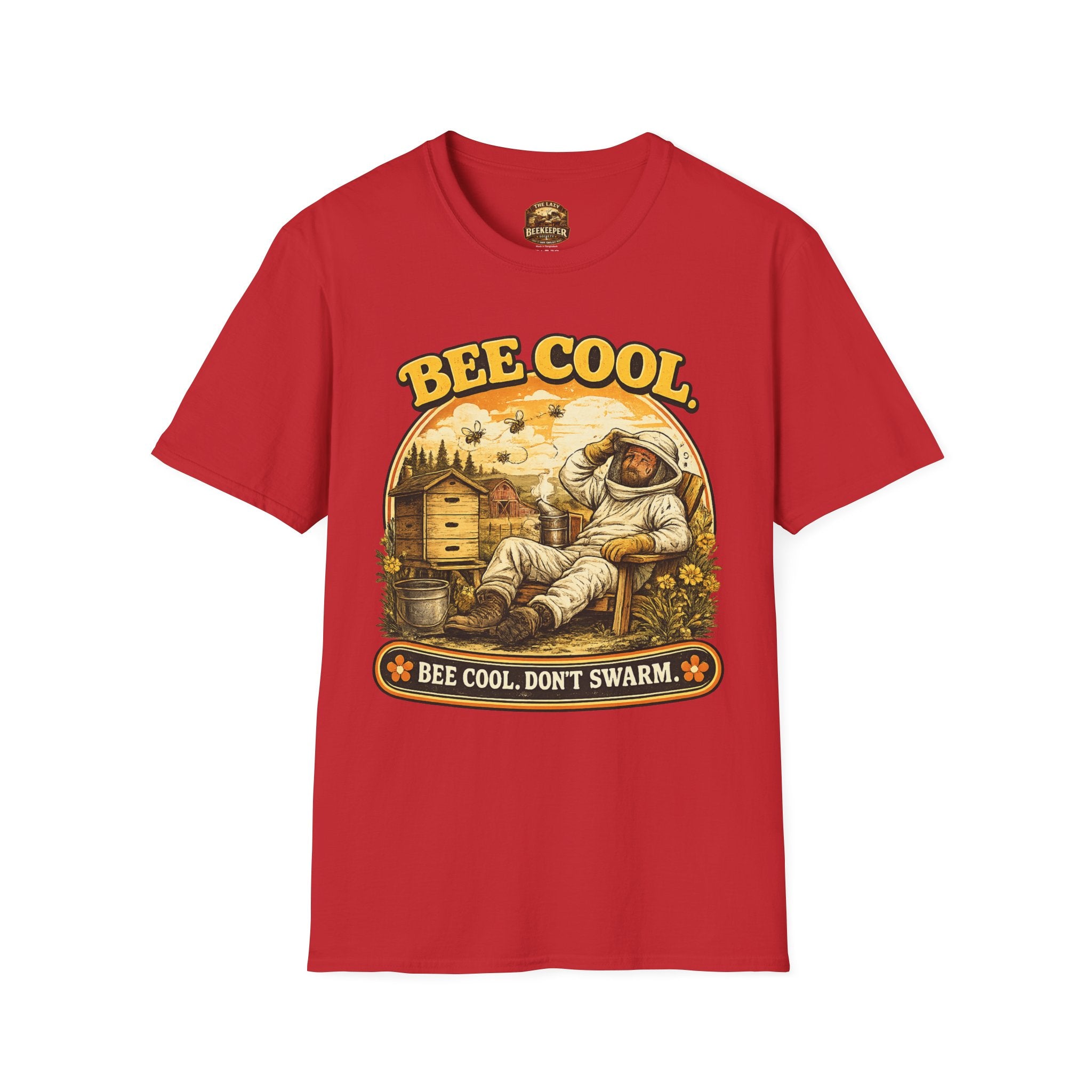 Bee Cool T-Shirt — Retro 'Bee Cool, Don't Swarm' Graphic Tee