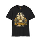 T-Shirt — "Essen. Schlafen. Bienenstock inspizieren. Wiederholen." Imker Grafik T-Shirt