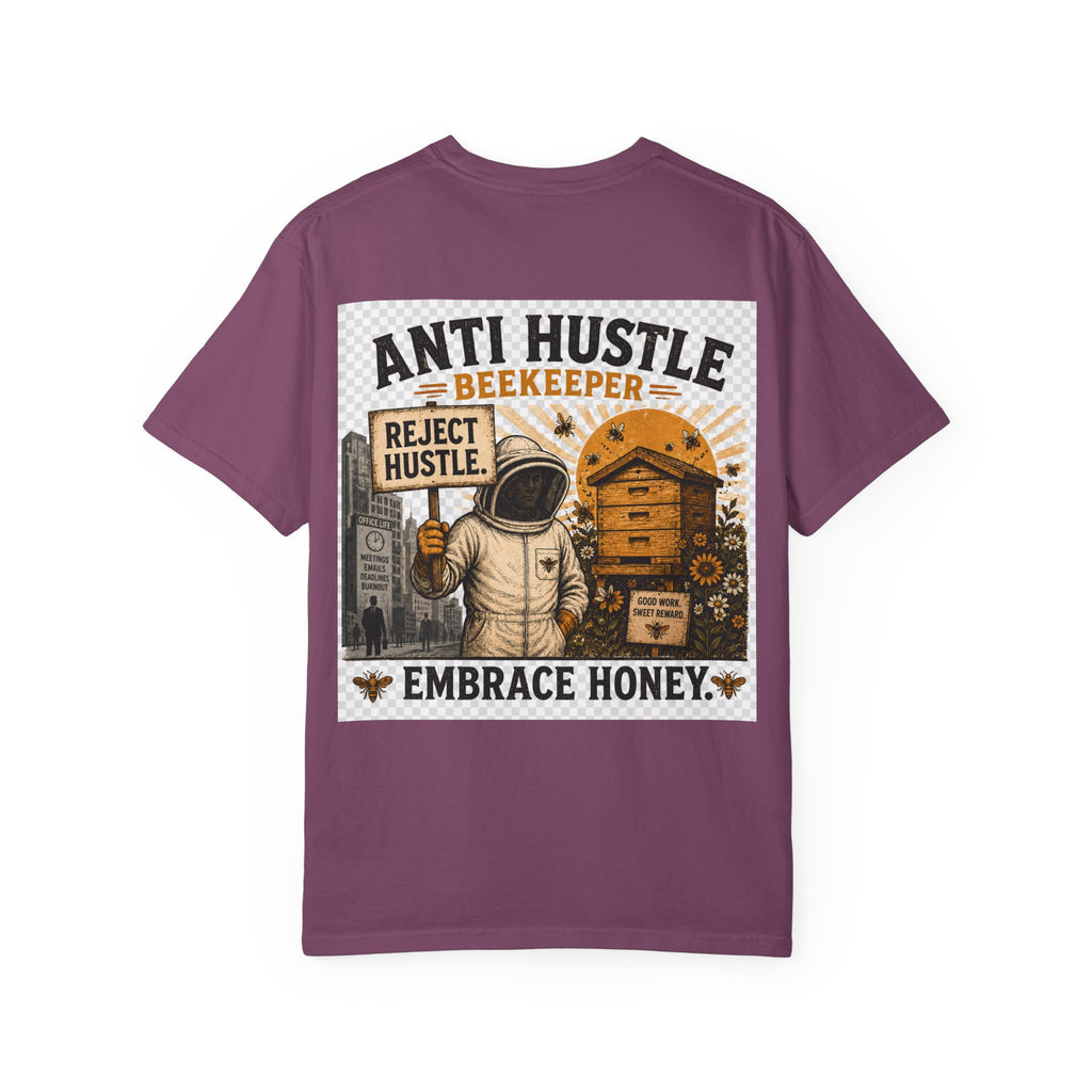 Bienenclub T-Shirt – Anpassbares „Support Your Local“ & Anti-Hustle Imker-Design