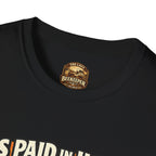 Imker T-Shirt — „Bienen werden mit Honig bezahlt“ Vintage-Karomuster