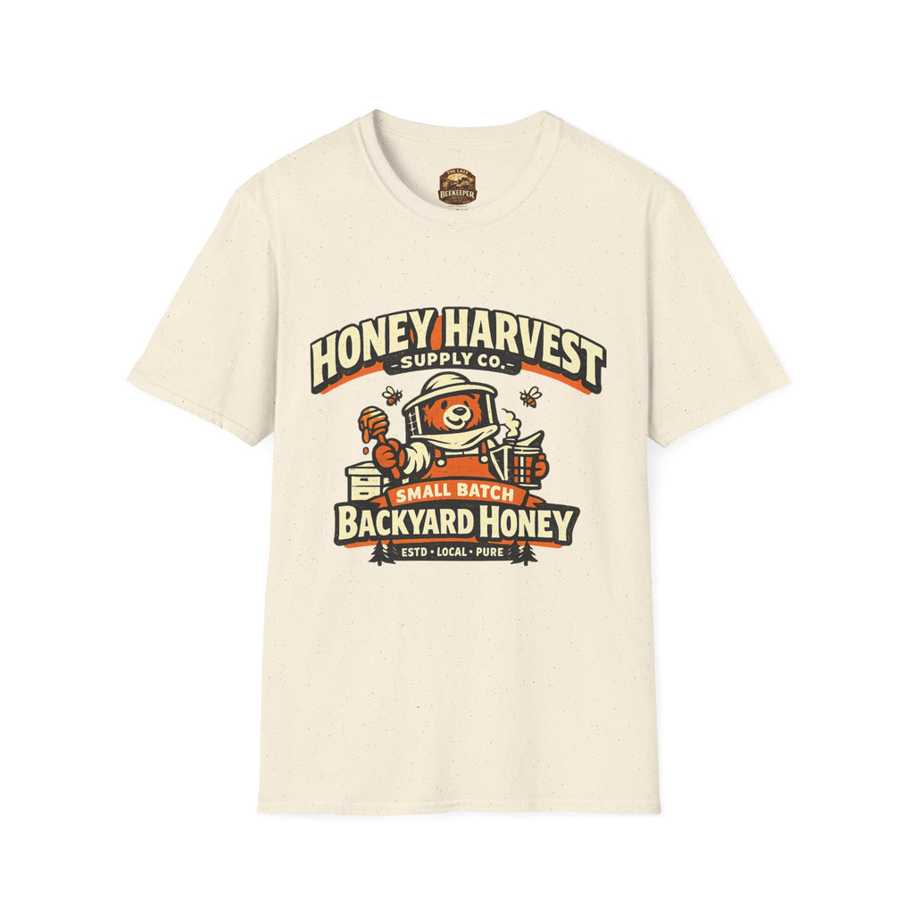 Honey Harvest Backyard Honey T‑Shirt — Beekeeper Vintage Logo Tee