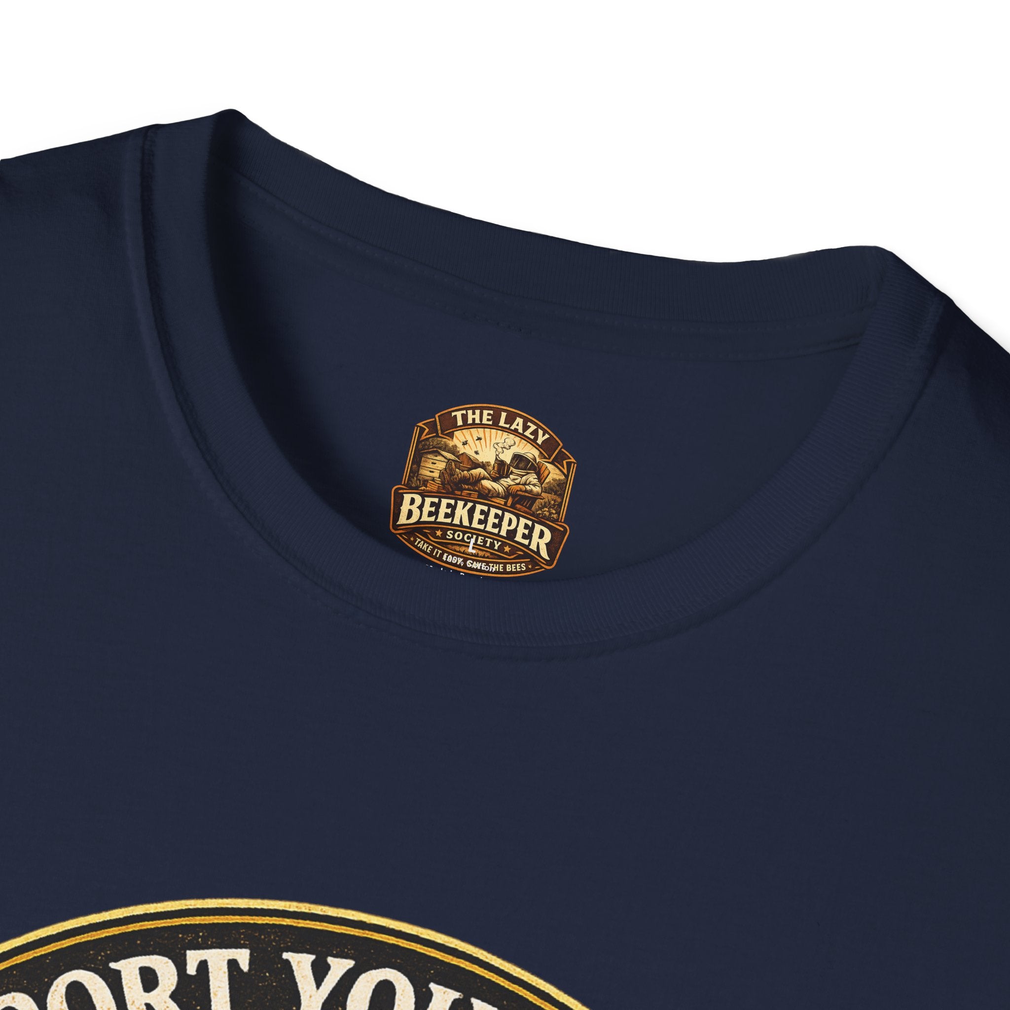 Support Your Local Bee Club T-Shirt — Honey Jar & Honeycomb Design