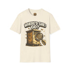 T-Shirt – „Where’d She Go?“ Königinnenloses Grafik-T-Shirt