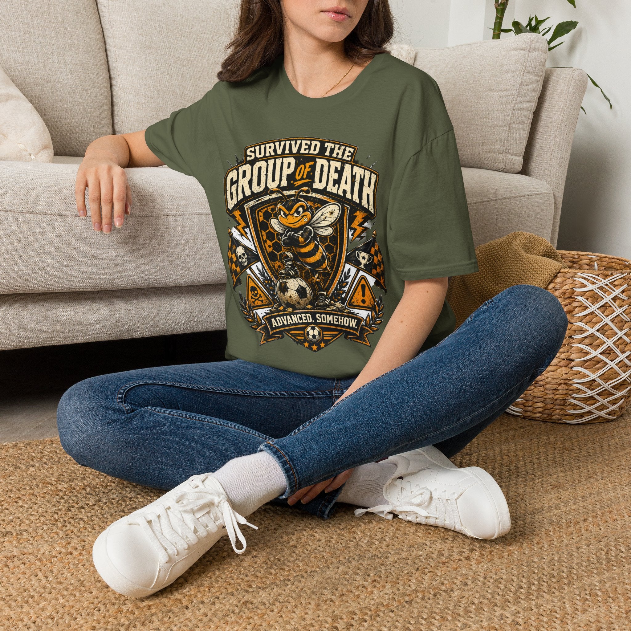 Group of Death Survivor T-Shirt — 'Survived the Group of Death' Soccer Tournament Shirt
