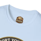 T-Shirt „Unterstütze deinen lokalen Imkerverein“ — Honigglas- & Waben-Design