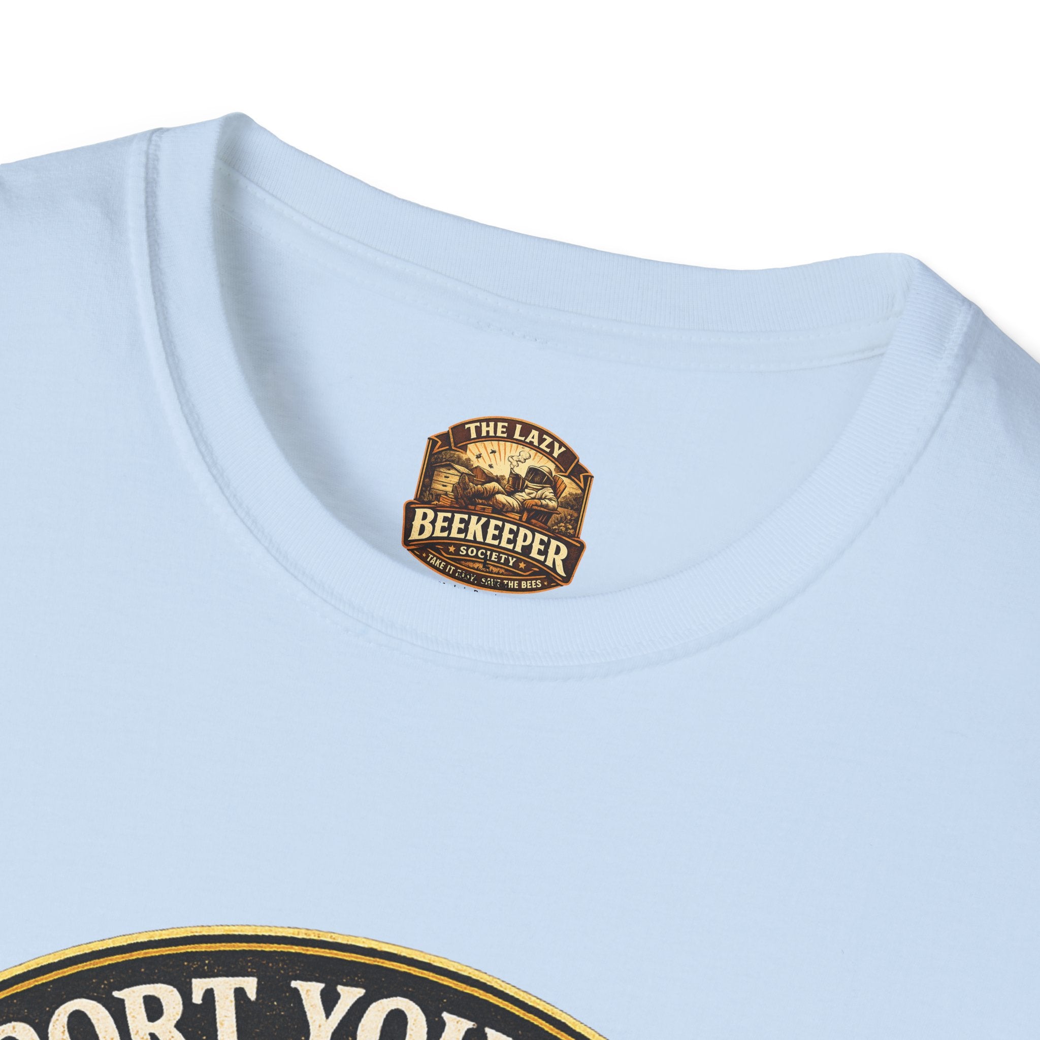 Support Your Local Bee Club T-Shirt — Honey Jar & Honeycomb Design