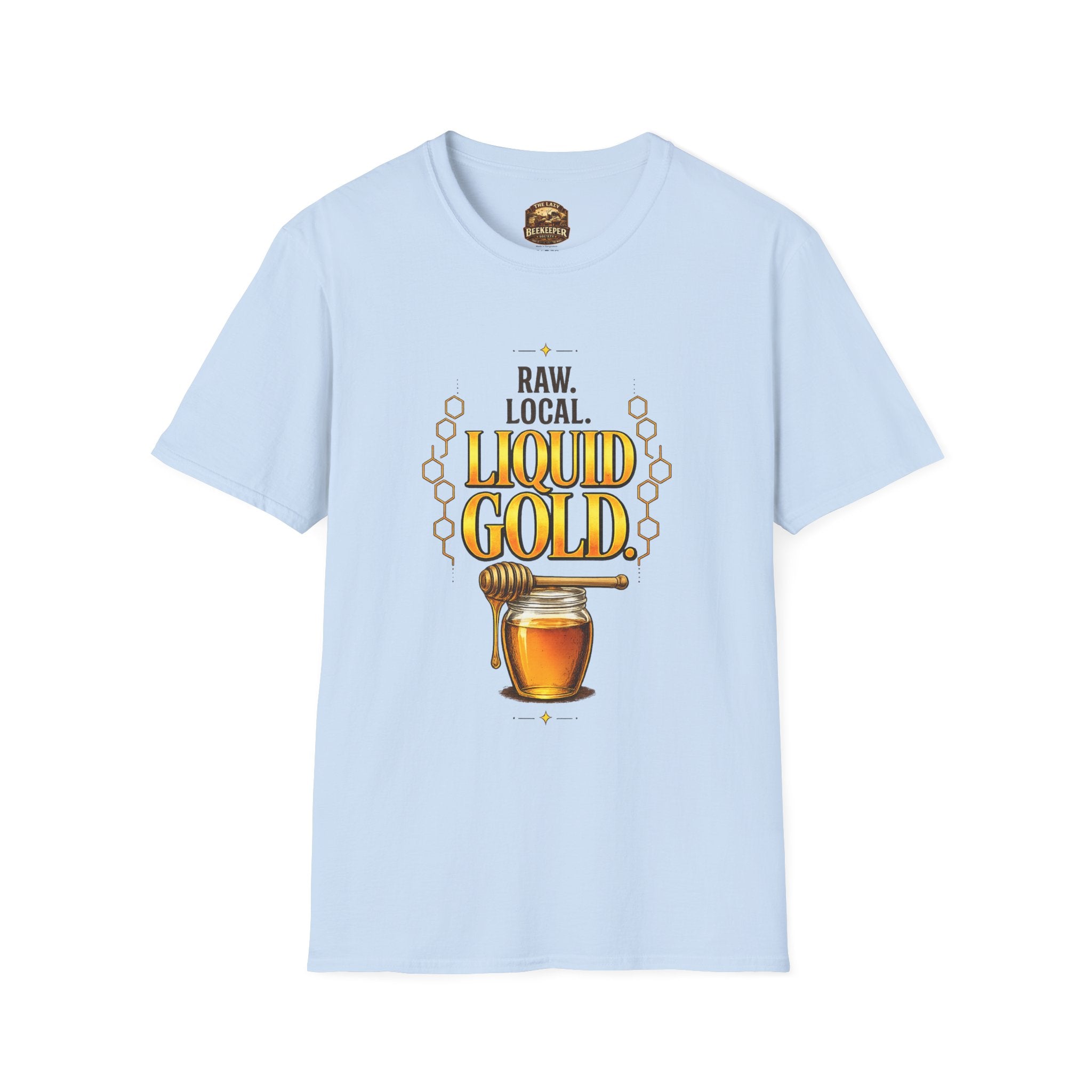 T-Shirt "Flüssiges Gold" – Grafik-T-Shirt "Roher Honig aus der Region"