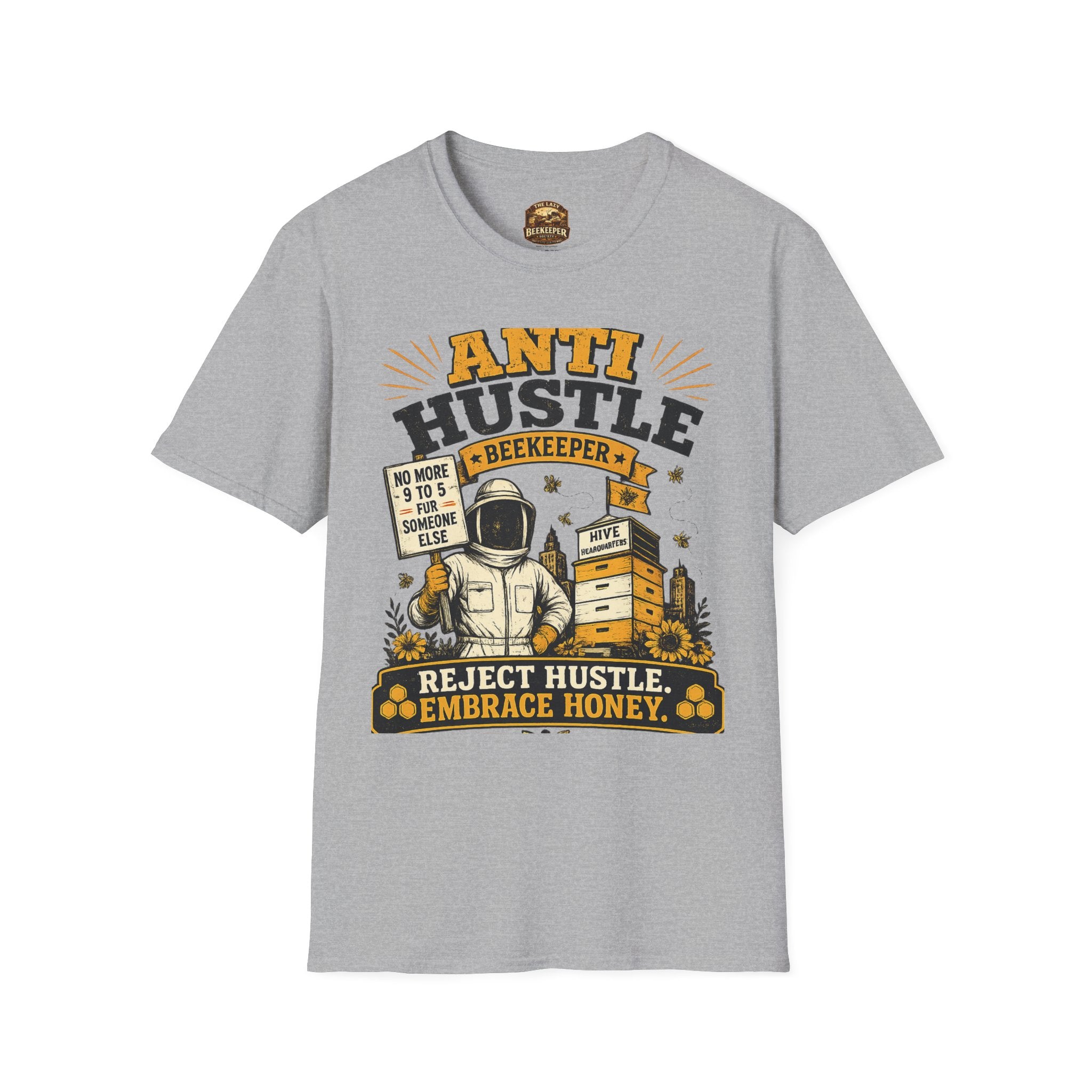 Beekeeper T-Shirt — “Anti Hustle” Embrace Honey Vintage Graphic Tee