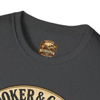 Smoker & Coffee Club T-Shirt — "Coffee First, Hive Later" Vintage Badge