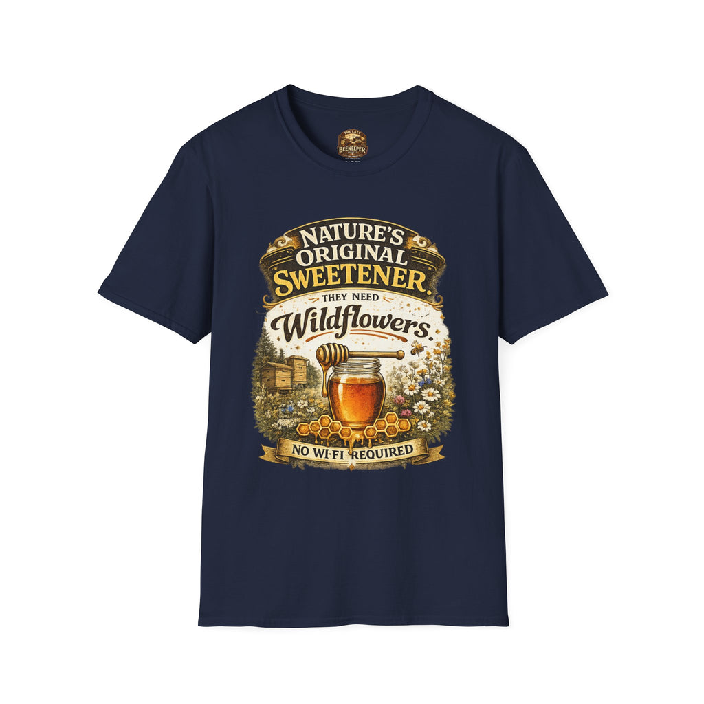 T-Shirt — „Natur purer Süßstoff – Sie brauchen Wildblumen“ Grafik-T-Shirt