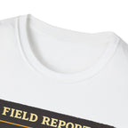 T-Shirt — „Feldbericht: Bienenstockinspektionen abgeschlossen“ Vintage Imker Grafik-T-Shirt