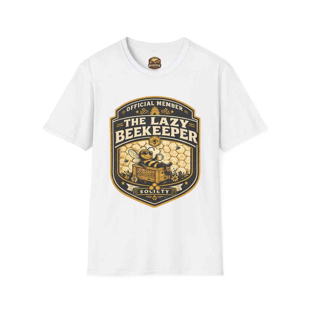 Lazy Beekeeper T-Shirt – „Offizielles Mitglied“ Honigbienen-Grafik-T-Shirt