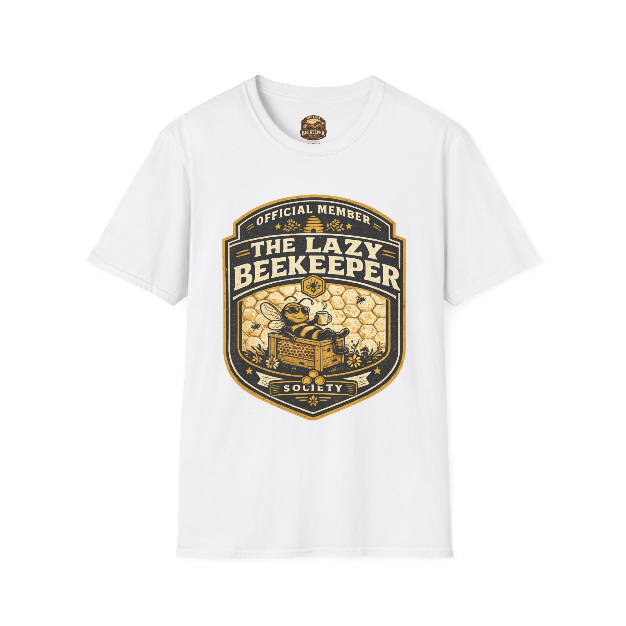 Lazy Beekeeper T-Shirt – „Offizielles Mitglied“ Honigbienen-Grafik-T-Shirt