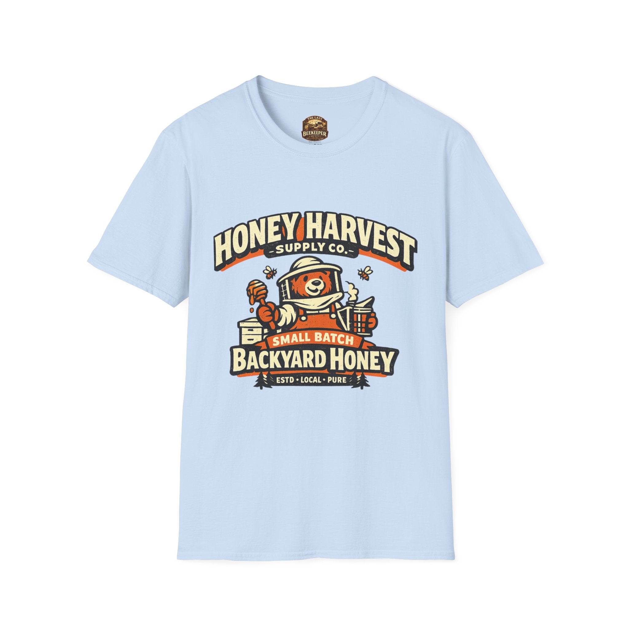 Honey Harvest Backyard Honey T‑Shirt — Beekeeper Vintage Logo Tee