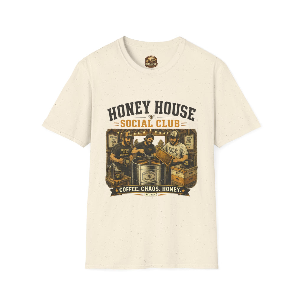 Honey House Social Club T-Shirt — Vintage Coffee & Honey Café Tee