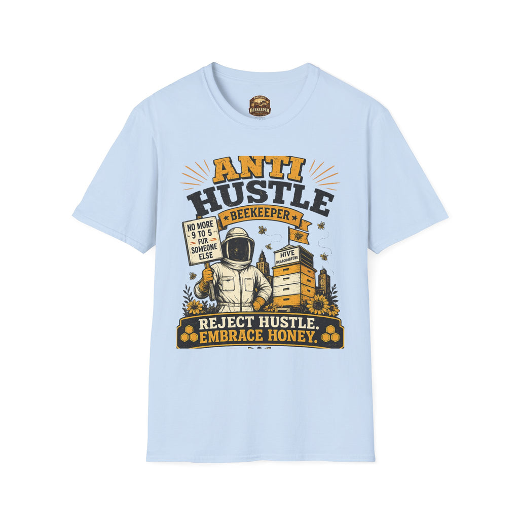 Imker T-Shirt — „Anti-Hektik“ Vintage-Grafik-T-Shirt mit Honigmotiv