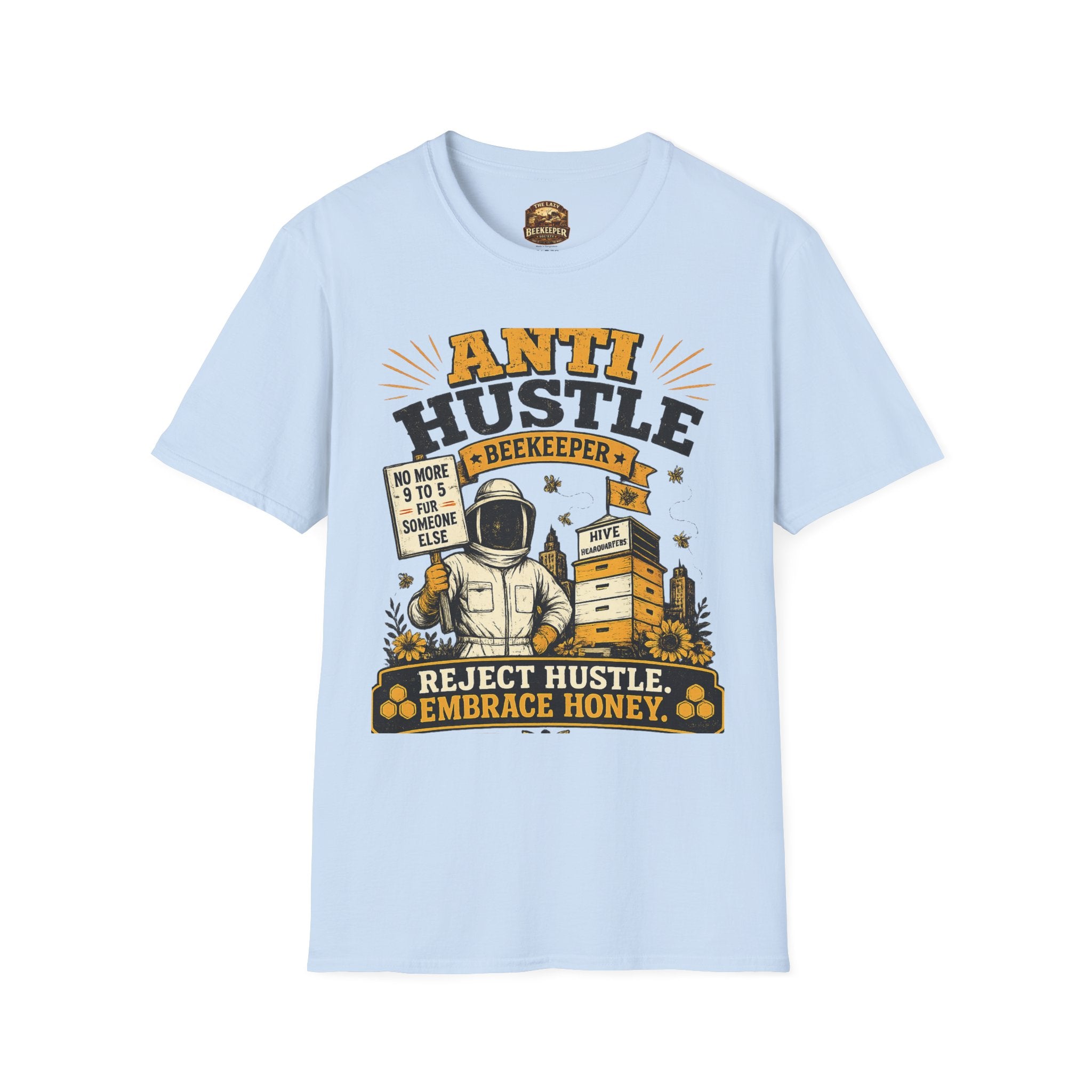 Beekeeper T-Shirt — “Anti Hustle” Embrace Honey Vintage Graphic Tee