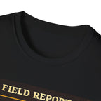 T-Shirt — „Feldbericht: Bienenstockinspektionen abgeschlossen“ Vintage Imker Grafik-T-Shirt