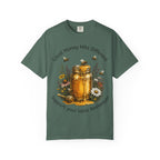 Beekeeper Support T-Shirt — "Local Honey Hits Different" Floral Honey Jar Tee